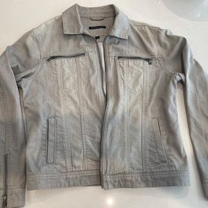 John Varvatos - Gray Denim ZipperJacket
